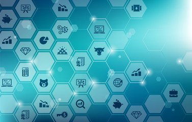 stock exchange background: trading / wall street / stock market – vector illustration