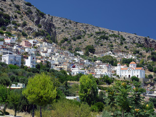 Fototapeta na wymiar Kritsa mountain village, near Agios Nikolaos, Crete