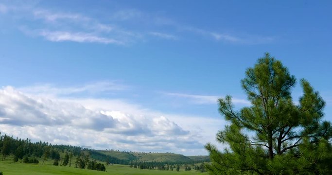 Timelapse of summer landscape with clouds in New Mexico