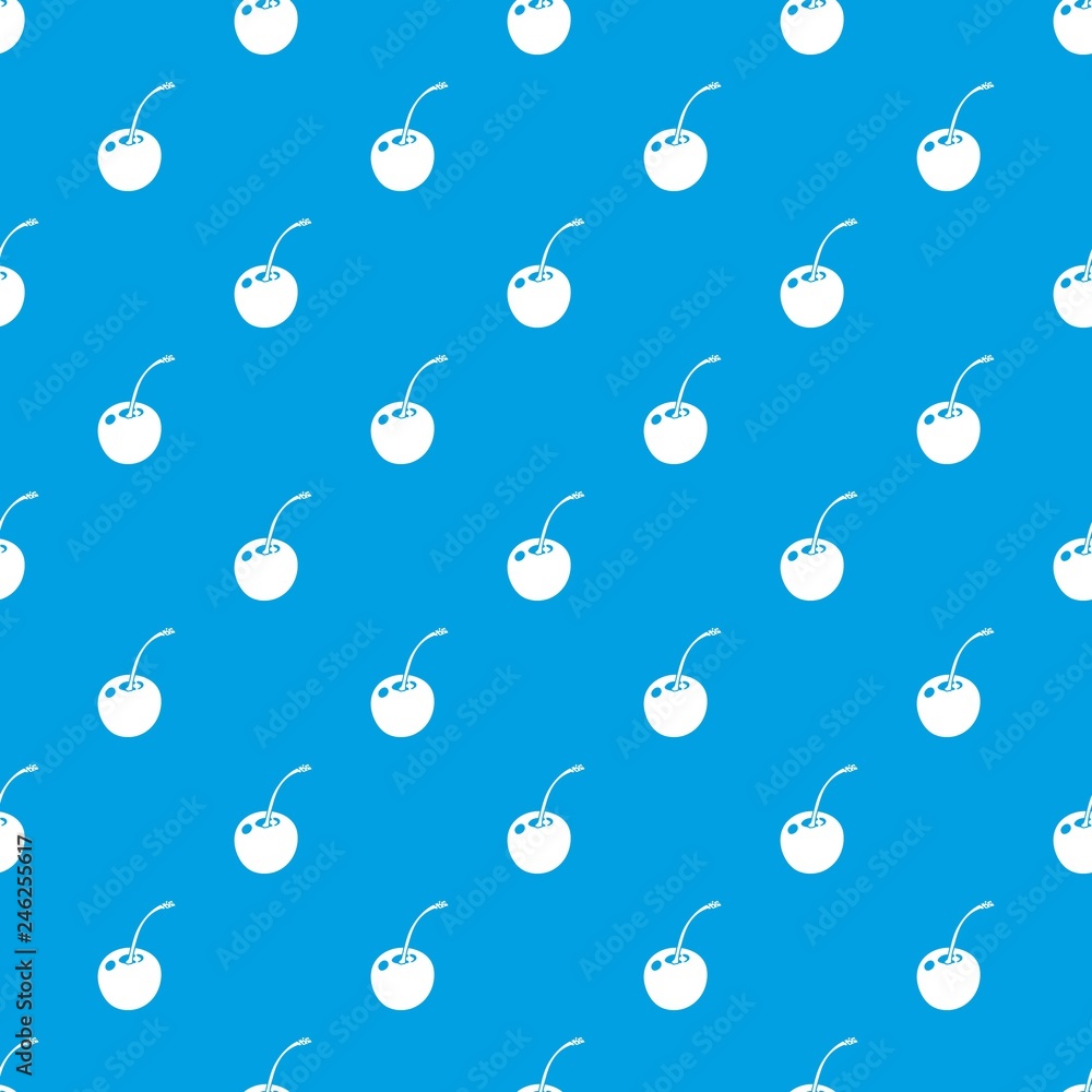 Poster cherry pattern vector seamless blue repeat for any use