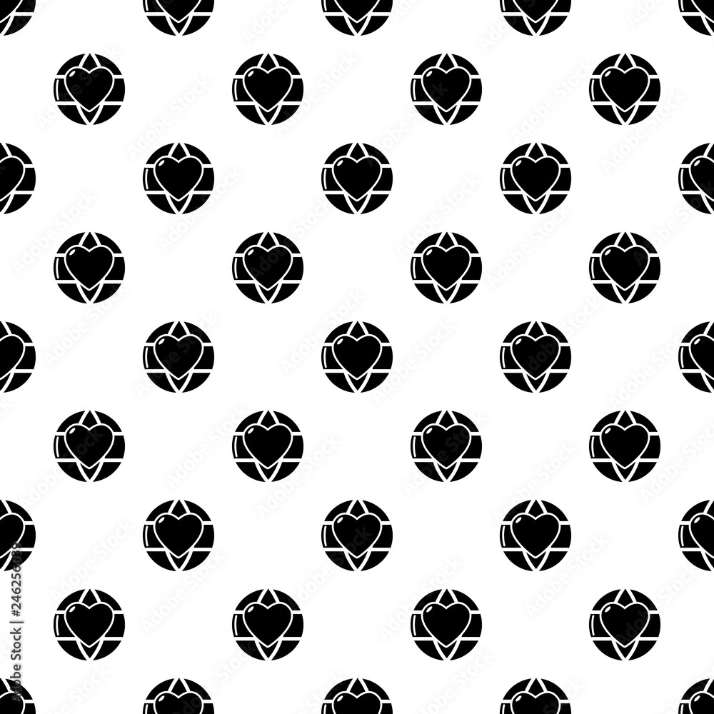 Poster planet heart pattern vector seamless repeating for any web design
