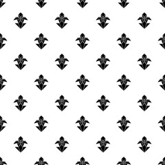 Fototapeta premium Origami flower pattern vector seamless repeating for any web design