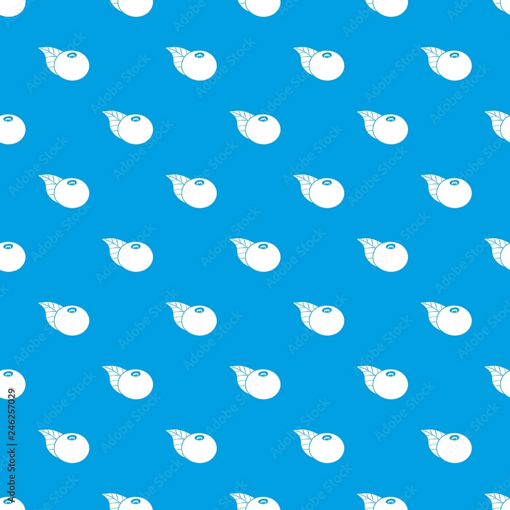 Poster bearberry pattern vector seamless blue repeat for any use
