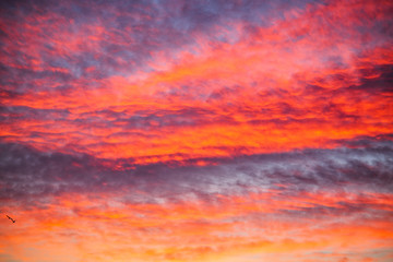 Colorful cloudscape at sunset