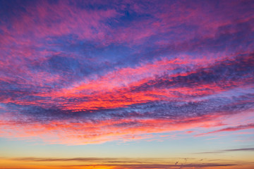 Colorful cloudscape at sunset