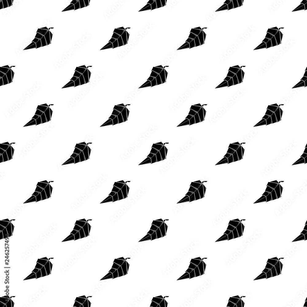Poster origami leaf pattern vector seamless repeating for any web design