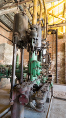 Fototapeta na wymiar old industrial machine with pipes