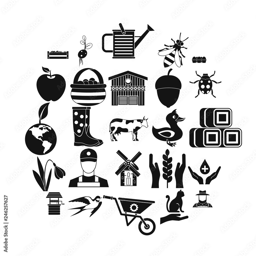 Poster place icons set. simple set of 25 place vector icons for web isolated on white background
