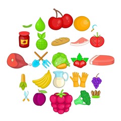 Plantation icons set. Cartoon set of 25 plantation vector icons for web isolated on white background