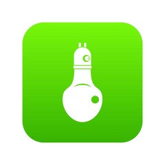 Lamp icon digital green for any design isolated on white vector illustration