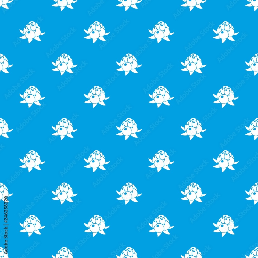 Poster wild raspberry pattern vector seamless blue repeat for any use