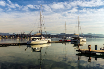 Fototapeta premium Port of La Spezia in Liguria, Italy