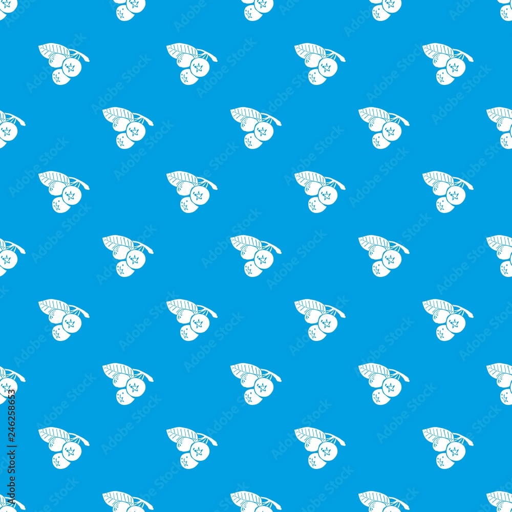 Poster blueberry pattern vector seamless blue repeat for any use