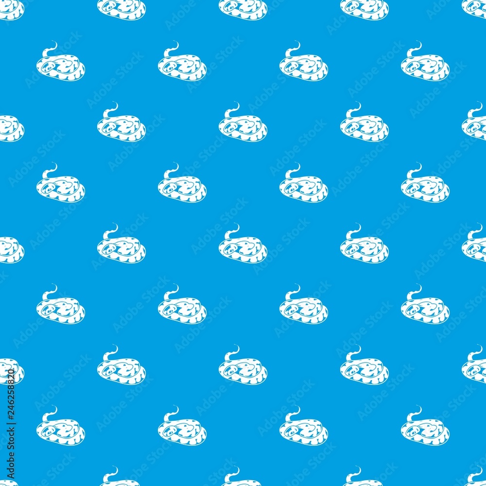 Poster snake pattern vector seamless blue repeat for any use