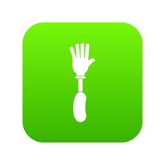 Prosthesis hand icon digital green for any design isolated on white vector illustration