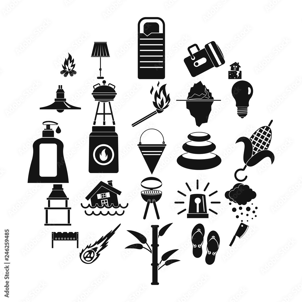 Poster drought icons set. simple set of 25 drought vector icons for web isolated on white background