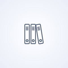 Binders, vector best gray line icon