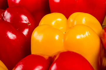 colorful mix of the freshest red and yellow paprika, bell pepper