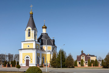 Holy Assumption Cathedral in Rechitsa - the decoration of the city. The temple is given a statute of historical and cultural value of Belarus. 