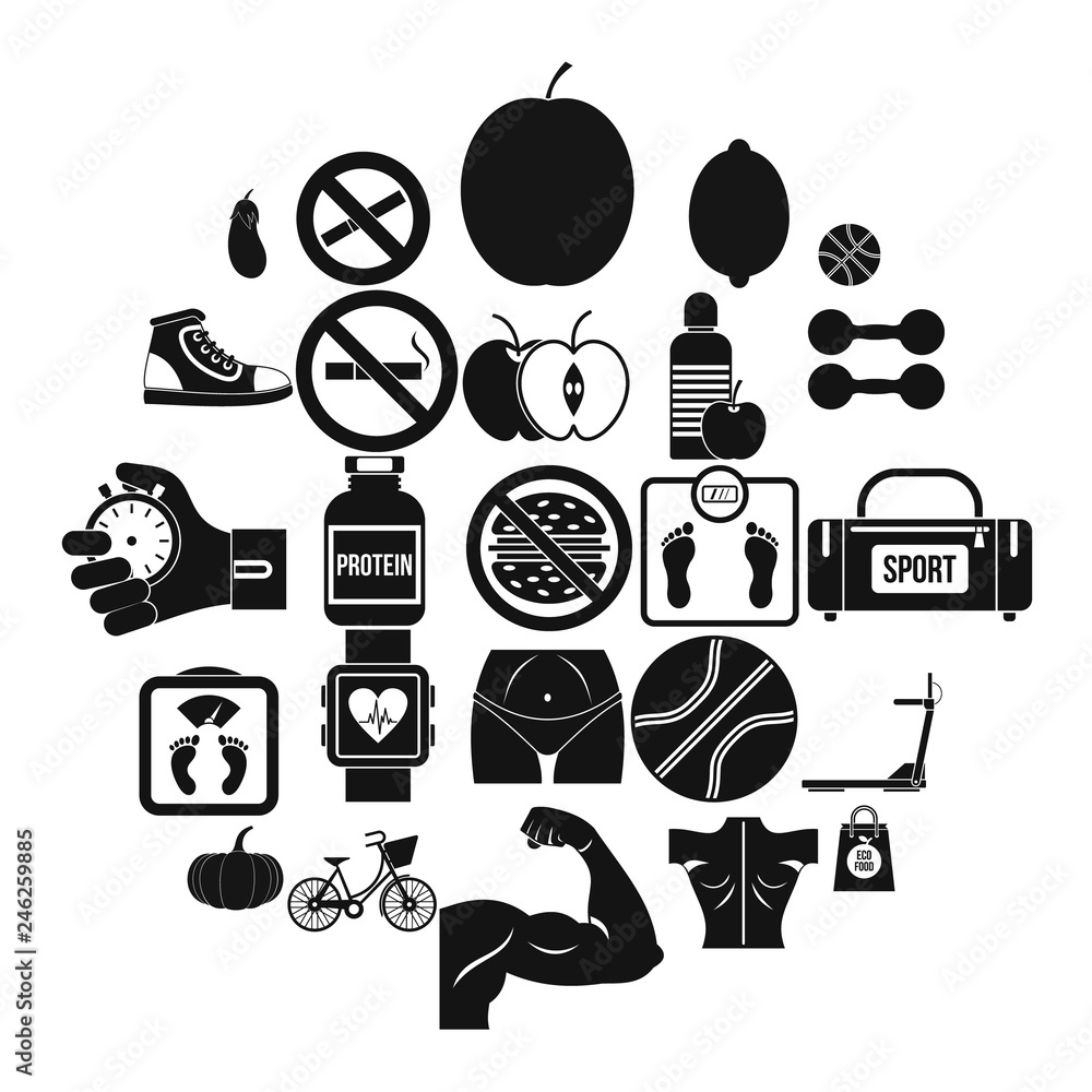 Poster no smoking icons set. simple set of 25 no smoking vector icons for web isolated on white background
