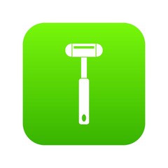 Reflex hammer icon digital green for any design isolated on white vector illustration