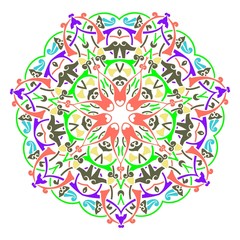 Mandala round pattern. Vintage decorative culture background