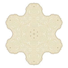 Round colorful floral ornament in traditional Oriental pattern.