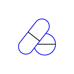 Medical capsule icon. Element of Medical icon for mobile concept and web apps. Detailed Medical capsule icon can be used for web and mobile