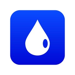 Drop icon digital blue for any design isolated on white vector illustration