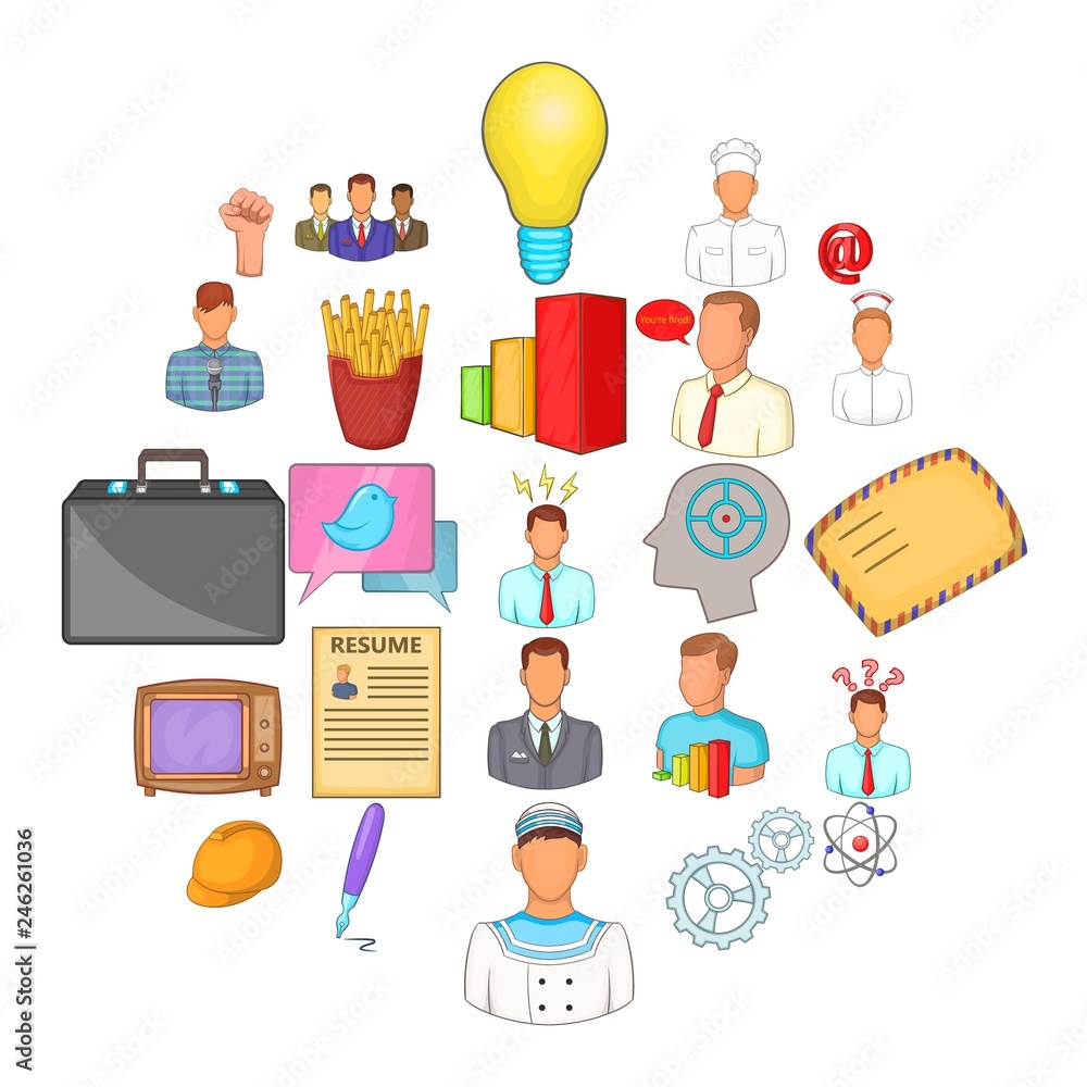 Aufkleber dealing icons set. cartoon set of 25 dealing vector icons for web isolated on white background