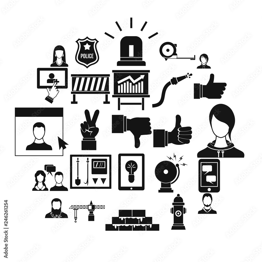 Poster big business icons set. simple set of 25 big business vector icons for web isolated on white backgro