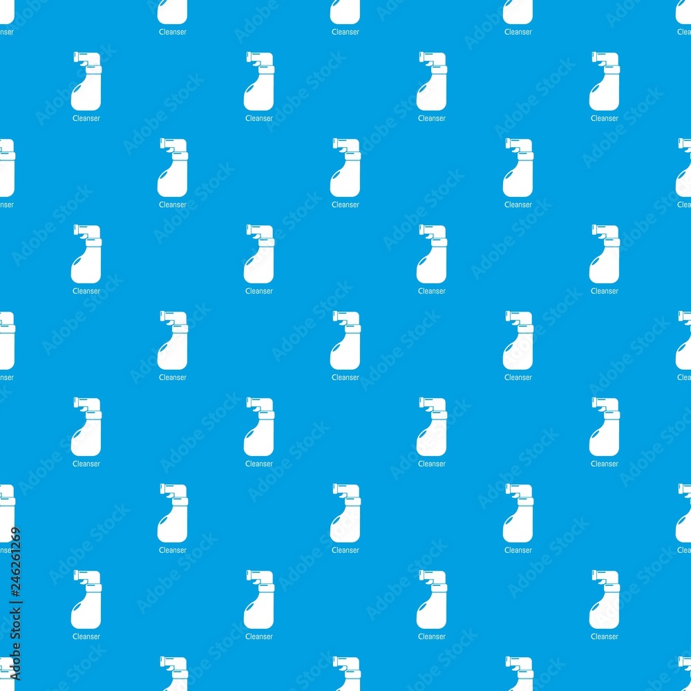 Poster cleaning spray pattern vector seamless blue repeat for any use