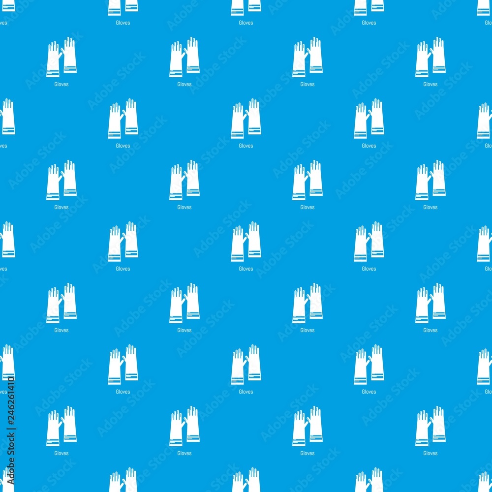 Poster gloves cleaning pattern vector seamless blue repeat for any use