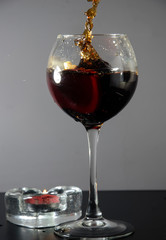 spray in the glass
