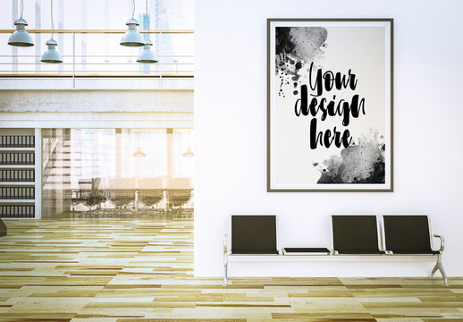 Print in Office Interior Mockup