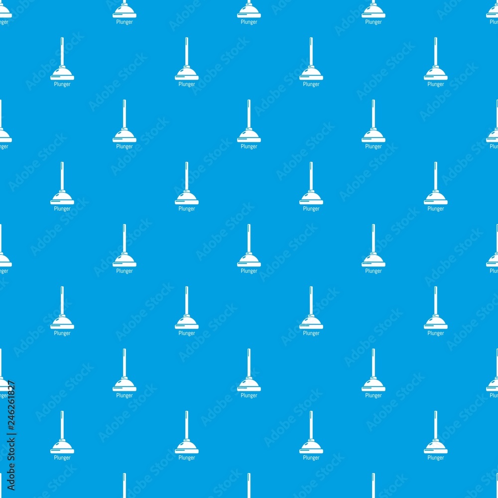 Poster plunger pattern vector seamless blue repeat for any use