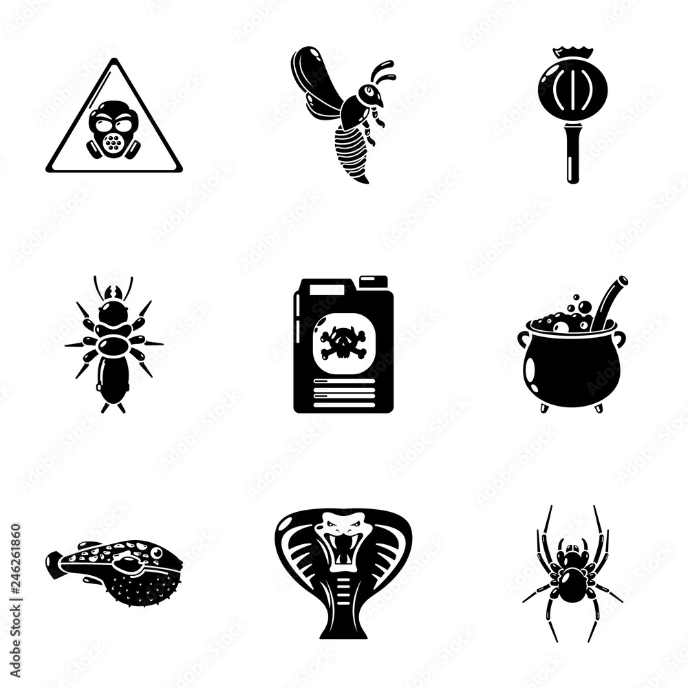Poster imprecation icons set. simple set of 9 imprecation vector icons for web isolated on white background