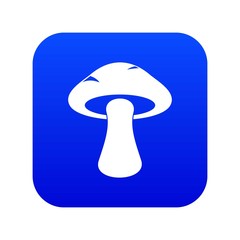 Tubular mushroom icon digital blue for any design isolated on white vector illustration