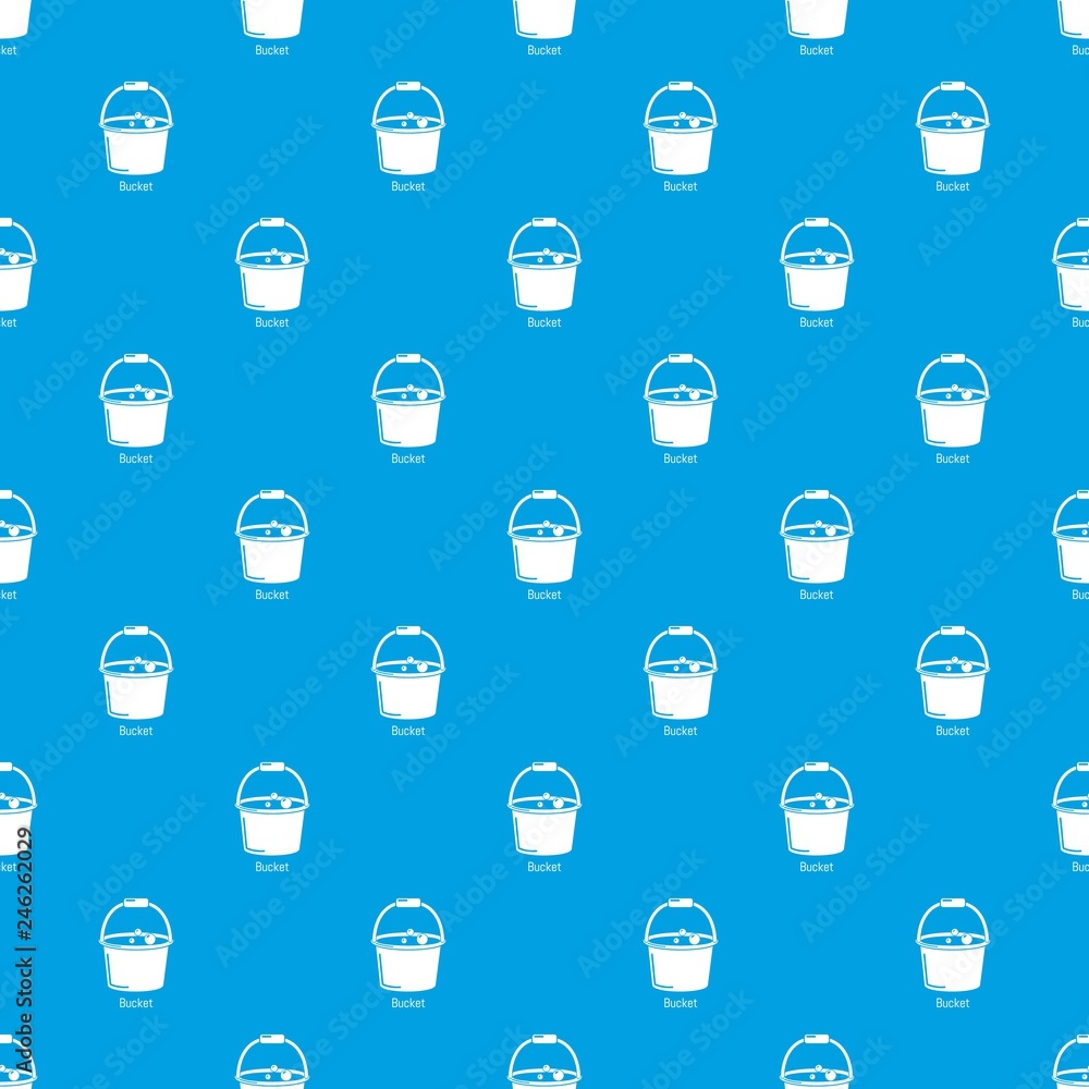 Poster bucket pattern vector seamless blue repeat for any use
