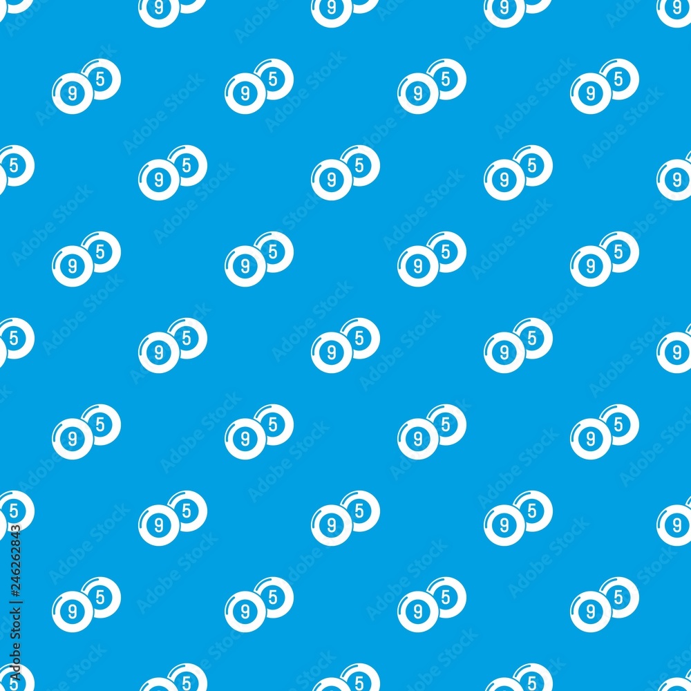 Poster billiard ball pattern vector seamless blue repeat for any use