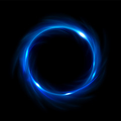 Round blue light twisted, Suitable for product advertising, product design, and other. Vector Illustration