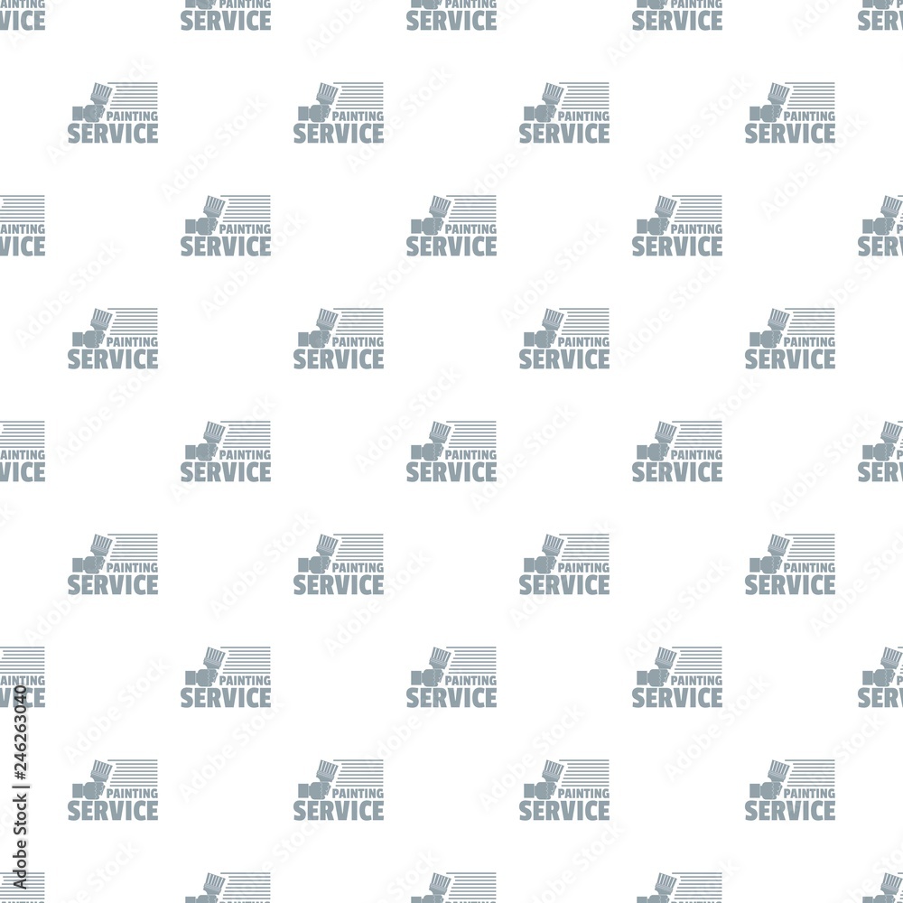 Poster painting service pattern vector seamless repeat for any web design