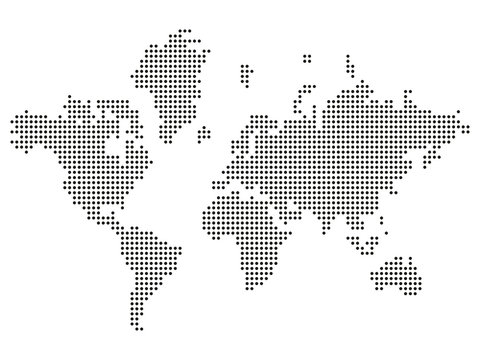 Erde, Erdkarte, Punkte, Hintergrund, world map
