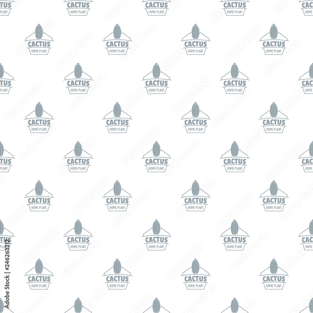 Poster art cactus pattern vector seamless repeat for any web design