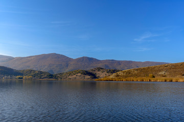 Lake Zazari with a background of the mountains