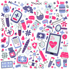 Online doctor vector illustration