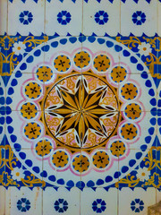Colorful vintage ceramic tiles