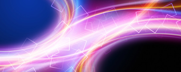 Futuristic wave panorama background design with lights