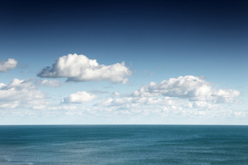 Naklejka na ściany i meble seascape image along the coastline along Bournemouth