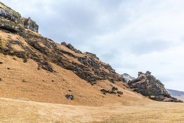 Gebirge im Winter in Island
